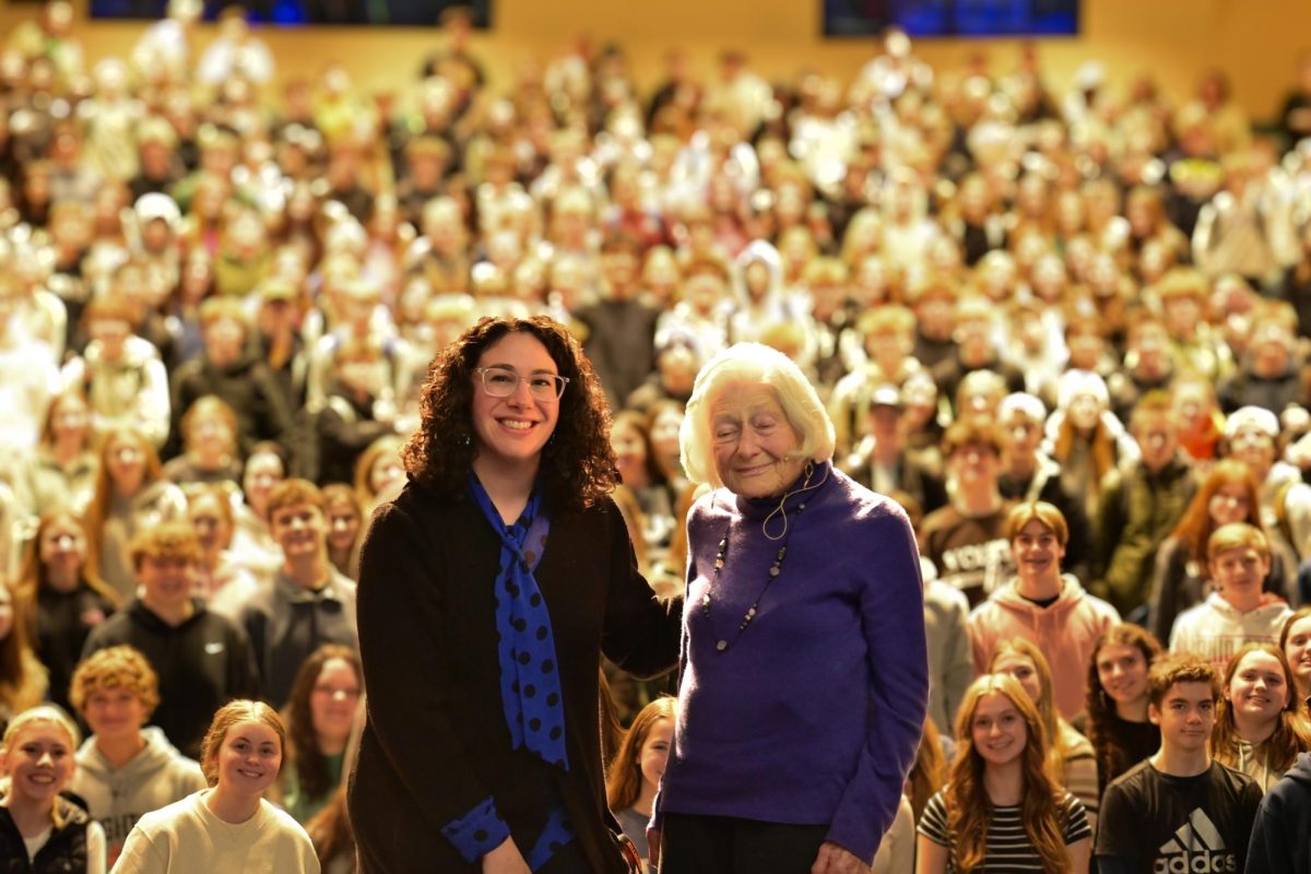 Dr. Irene Butter shares her experience in the Holocaust with the freshman class to wrap up a ninth-grade English unit on the book "Night" by Elie Wiesel.