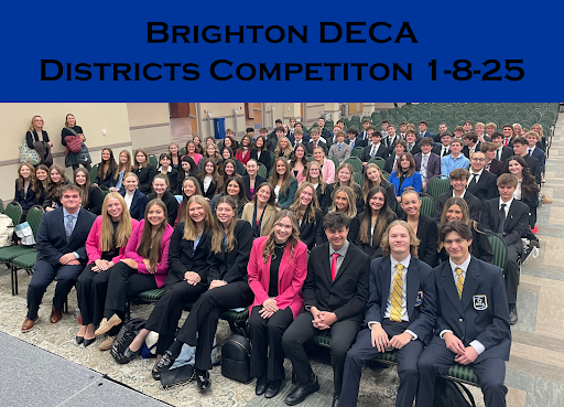 At their districts competition on January 8, 2025, Brighton High School's DECA team brought home 112 medals and 51 state qualifiers.