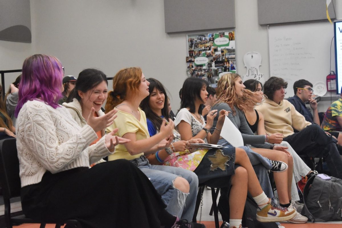 Brighton High School choir students have fun while preparing for A Cappella Camp on Sept. 30 and Oct. 1, 2025.