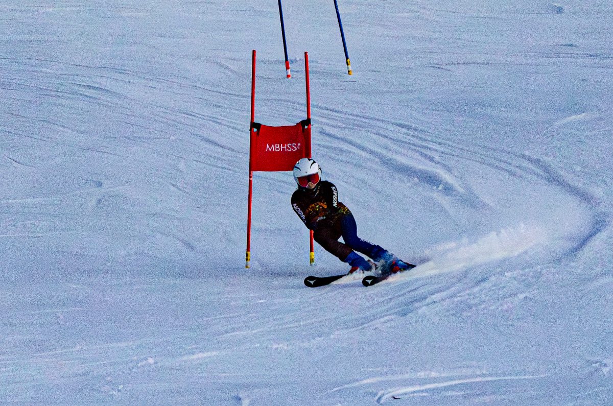 Senior Madelynn LaFontaine competes in a ski race at a meet on Jan. 12, 2026.